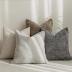 Neutral Decorative Throw Pillow Covers 18x18 Inch for Living Room Couch Bed Sofa Farmhouse Boho Home Decor Set of 4 Soft Corduroy Accent Luxury Cushion Cases (18x18, Neutral)