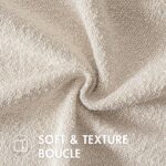 20x20 Inch Decorative Pillow Covers for Couch Bed Set of 2 Textured  Neutral Throw Pillows Natural Beige Accent Solid Cushion Pillowcase Cozy Soft Chair Sofa Livingroom Home Decor
