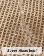 Upgraded Waffle Runner Rug Super Absorbent Non Slip Bath Mats for Bathroom Floor, Machine Washable Bathroom Runner Rug with Tassels, Ideal for Hallway Bedroom Laundry Room, Brown, 2'x 4'(24" x 48")