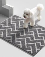 Indoor Door mat,Odor-Free Door Mat Indoor Entrance,Non Slip Doormat 24"x35" Absorbent Resist Dirt Inside Floor Door Mats for Entryway Washable Low-Profile(Grey)