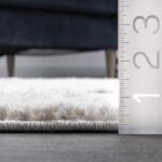 8x11  Moroccan Tassel Area Rug, Light Grey, High-Low Textured Bohemian Design, Plush High Pile, Stain Resistant, For Bedroom, Living Room, Hallway, Entryway