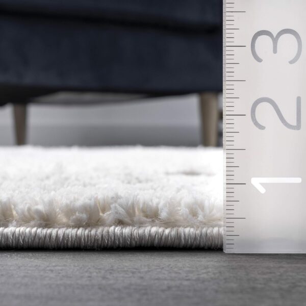 8x11  Moroccan Tassel Area Rug, Light Grey, High-Low Textured Bohemian Design, Plush High Pile, Stain Resistant, For Bedroom, Living Room, Hallway, Entryway