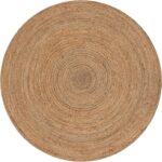 Handmade Boho Charm Farmhouse Jute Area Rug - 2' Round, Natural