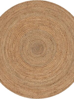 Handmade Boho Charm Farmhouse Jute Area Rug - 2' Round, Natural