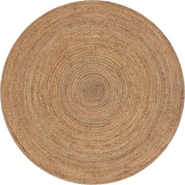 Handmade Boho Charm Farmhouse Jute Area Rug - 2' Round, Natural