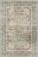2x3 Washable Area Rug Indoor Entryway Vintage Rug Print Rug Low-Pile Floor Carpet for Indoor Front Entrance Kitchen Bathroom, Olive Charcoal
