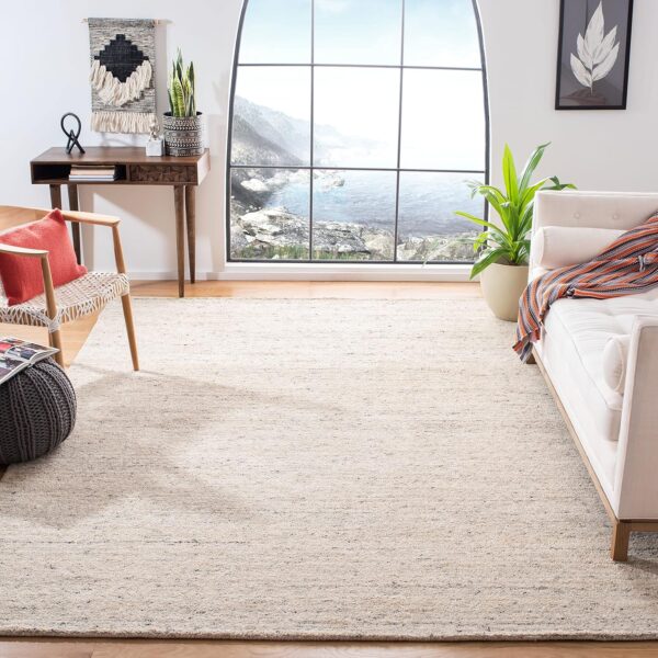 Himalaya Collection Area Rug - 8' x 10', Ivory, Handmade Wool, Ideal for High Traffic Areas in Living Room, Bedroom